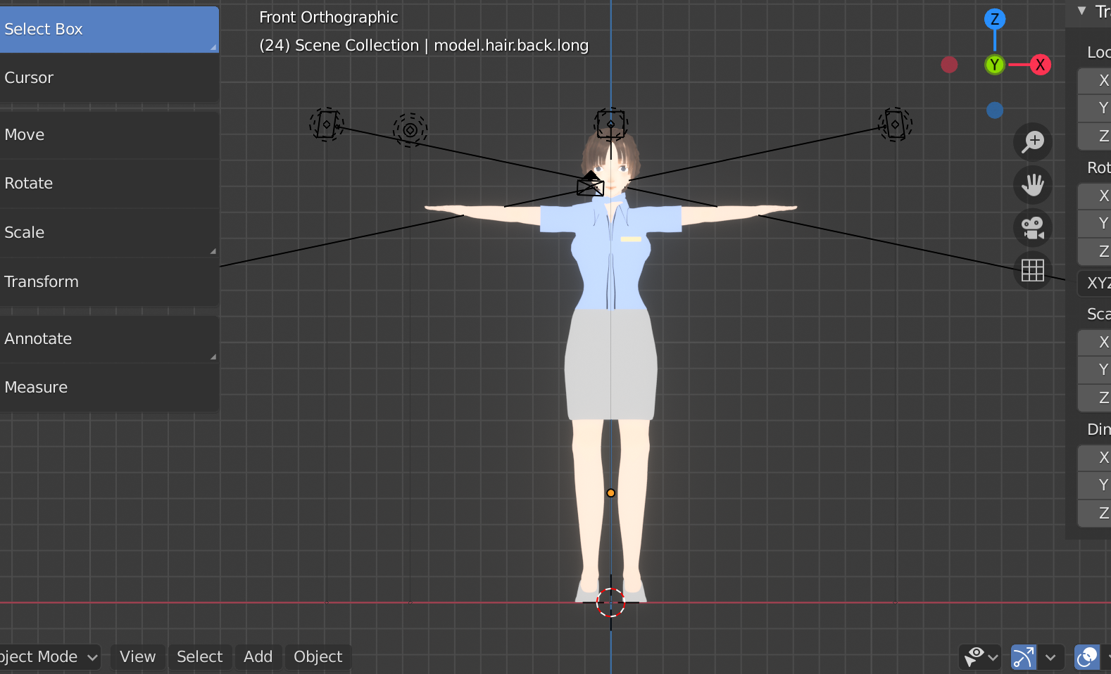 Base Female Model with Anime Face preview image 2